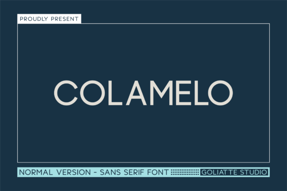 Colamelo: A Modern Sans Serif Typeface