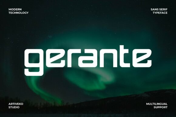 Gerante: A Tech-Inspired Font for Modern Design