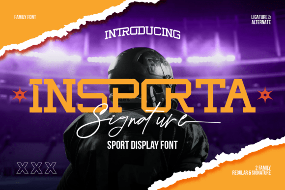 Insporta Signature: Bold Typography for Dynamic Design