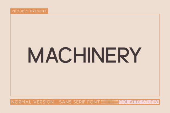 Machinery Font: Modern Sans Serif Type