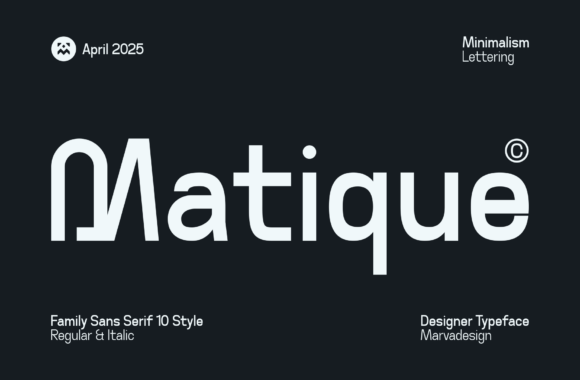 Matique: A Modern Font for Professional Branding