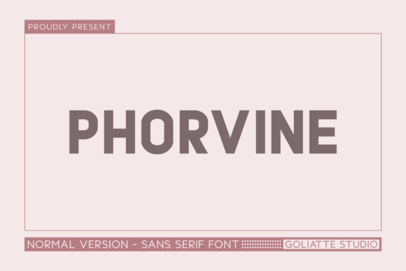 Phorvine: A Modern Sans Serif Typeface