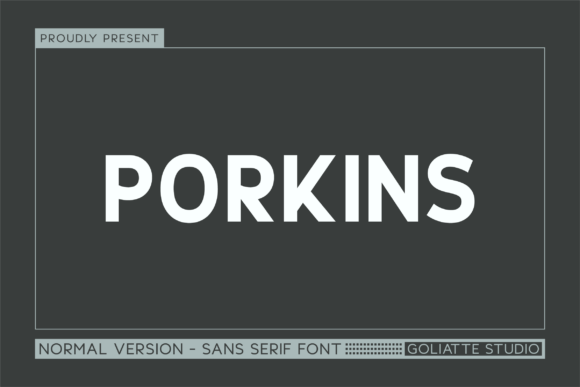 Porkins: A Modern Sans Serif Typeface