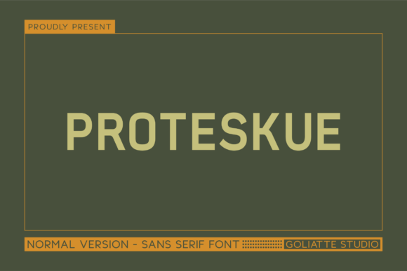 Proteskue: A Modern Sans Serif Typeface