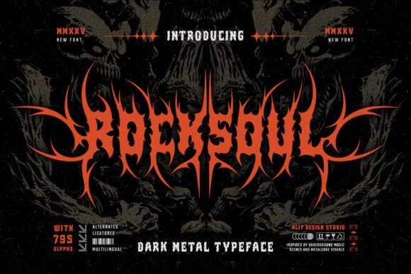 Rocksoul: A Dark Metal Font