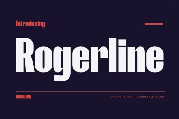 Rogerline: A Modern Sans Serif Font