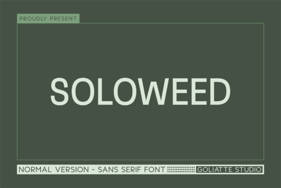Soloweed: A Bold Sans Serif for Real Projects