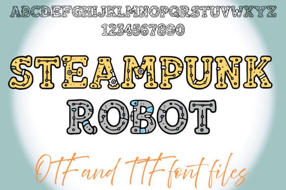 Steampunk Robot: A Quirky Font for Creative Projects