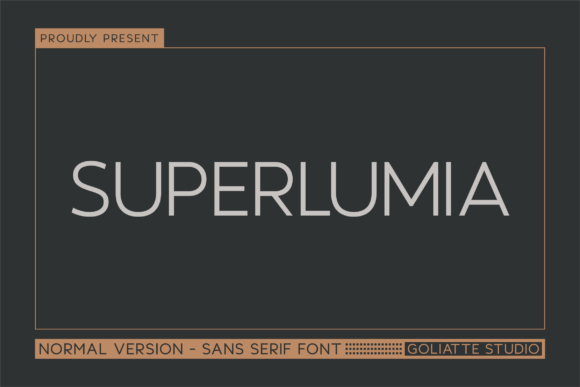 Superlumia: A Modern Sans Serif Typeface