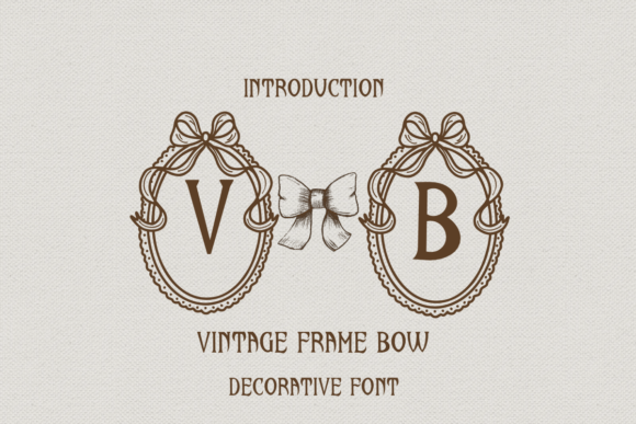 Vintage Frame Bow Font
