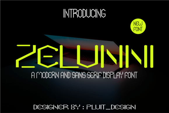 Zelunni: A Futuristic Display Font